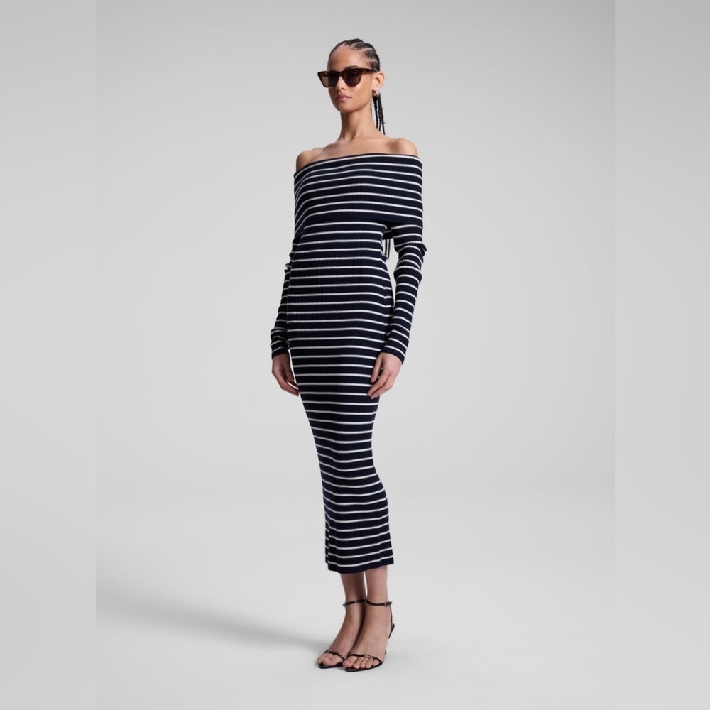 A.L.C. Evelyn Merino Off Shoulder Midi Dress $595